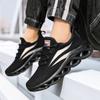 Men's Sports Running Black Jogging Shoes Casual Sports Shoes Outdoor Breathable Mesh Lightweight Shock-absorbing Tennis Shoes