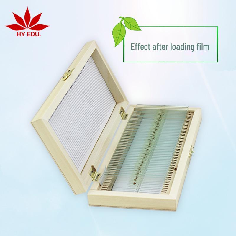 Wooden Microscope Slide Storage Box - Holds 50/100 Slides, Durable and Aesthetic