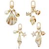 Creative Alloy Seashell and Pearl Keychain Pendant