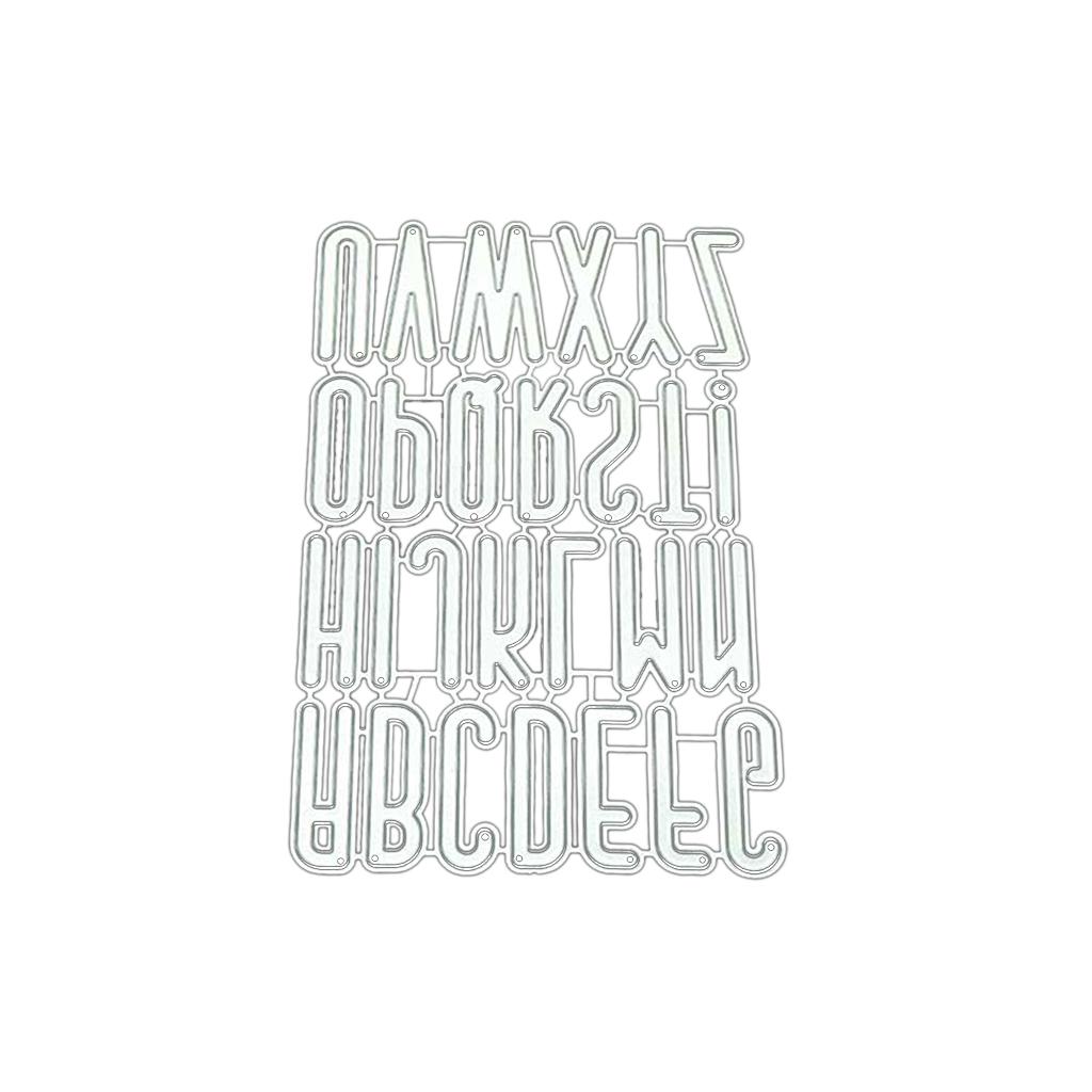 Набор алфавитных вырубных штампов для DIY скрапбукинга, украшения для фотофестиваля 1 серебряный