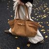 Women's Large Capacity Tote Bag - 2025 Autumn/Winter Solid Color Versatile Shoulder Handbag