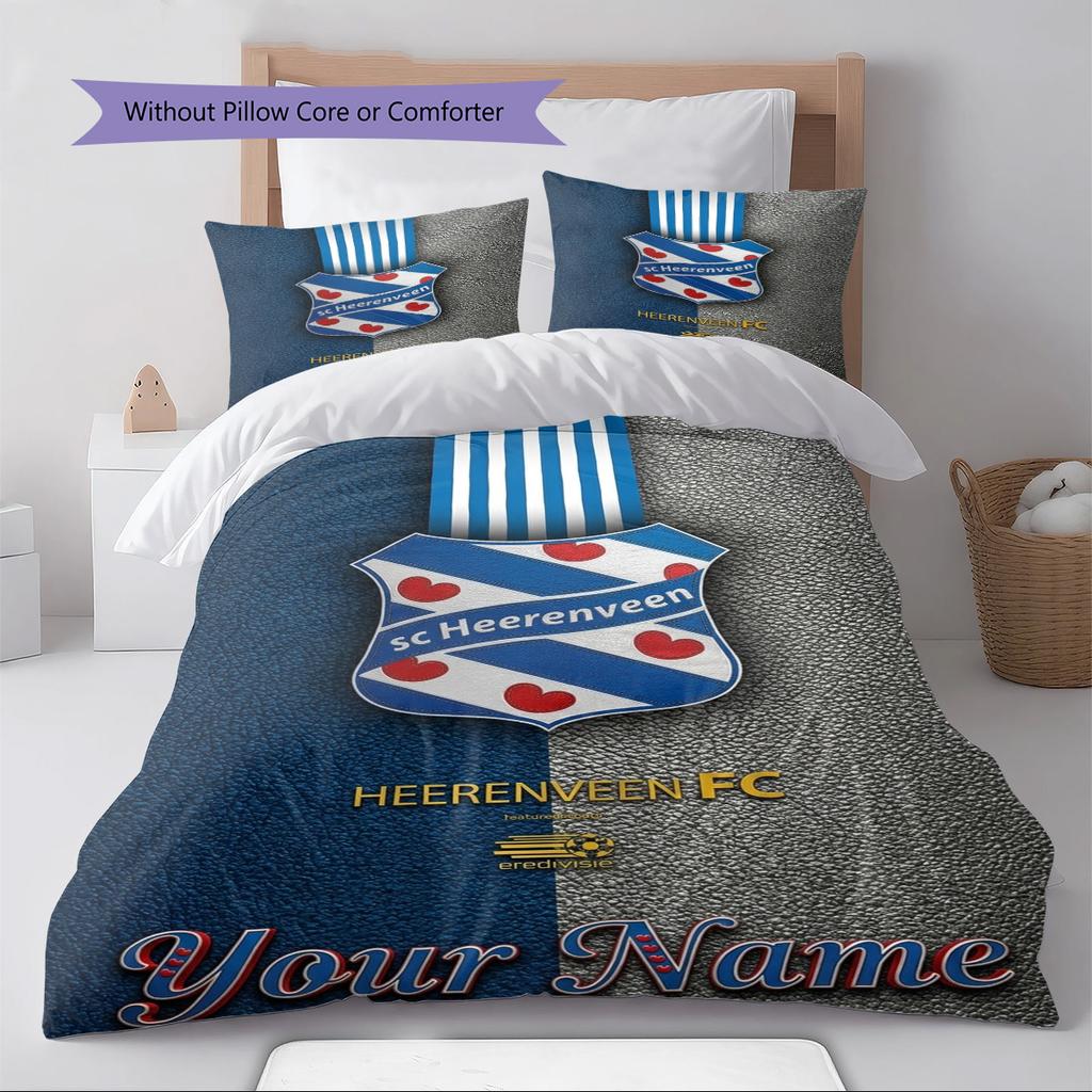Name Custom Heerenveen Pattern Bedding Set Quilt Cover Pillowcase Home Decor Gift (1 * Duvet Cover + 2 * Pillowcase, Without Core)