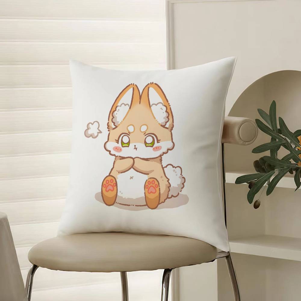 Cute Cure Animal Angry Pillow Case Comfort Sofa Bed Silky elegant Invisible zipper Decorative cushion cover