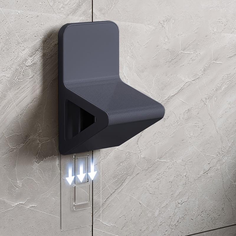 2 Stück Verstellbarer Wandmontage-Duschhocker - Wiederverwendbare Kunststoffstütze für Schwangere & ältere Menschen, Bequeme Fußstütze, Höhenverstellbar