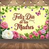 Mother's Day themed party backdrop banner in Spain, floral supplies for Mother's Day, backdrop for24
