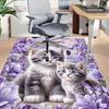 1 Pezzo Gattini Fiori Extra Large Antiscivolo Tappeto per Pavimento, Ufficio, Famiglia, Camera da Letto, Studio - Tappeto Grande AreaJ0388