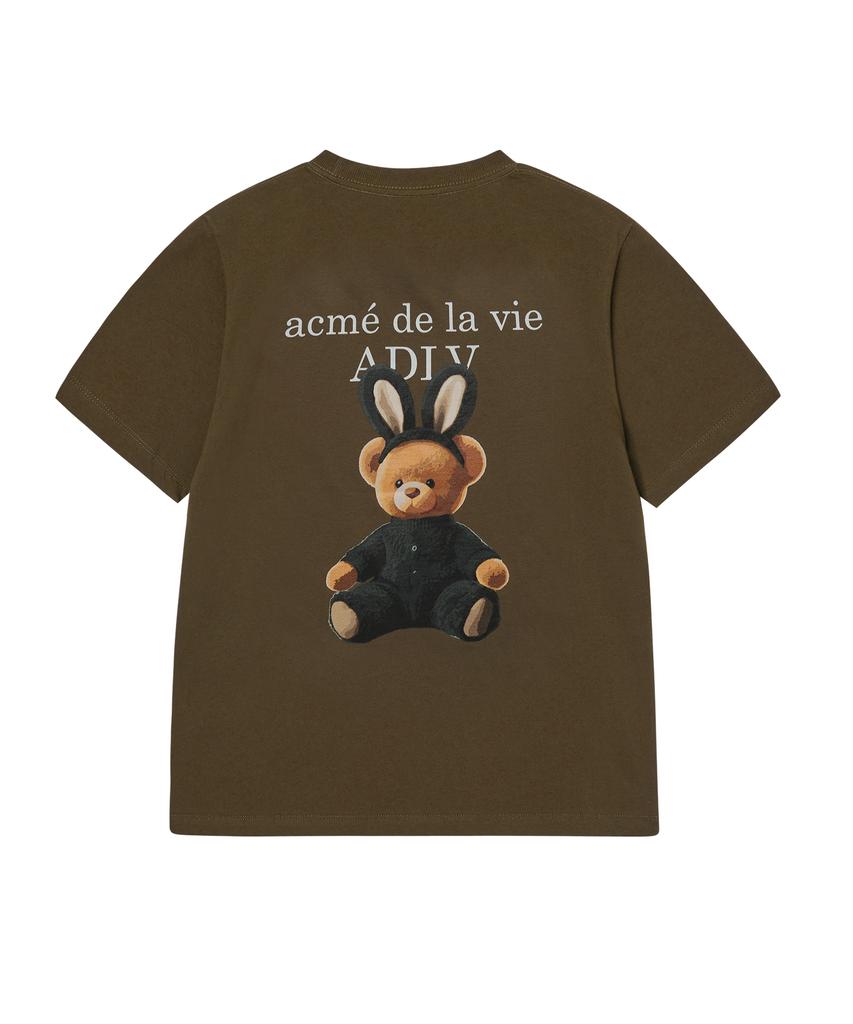 ACME DE LA VIE Woman Rabbit Bear Doll Logo Short Sleeve T-Shirt (4 Color)