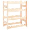 Day and Night - Day and Night Wine Rack for 16 Bottles Made of Pine Wood