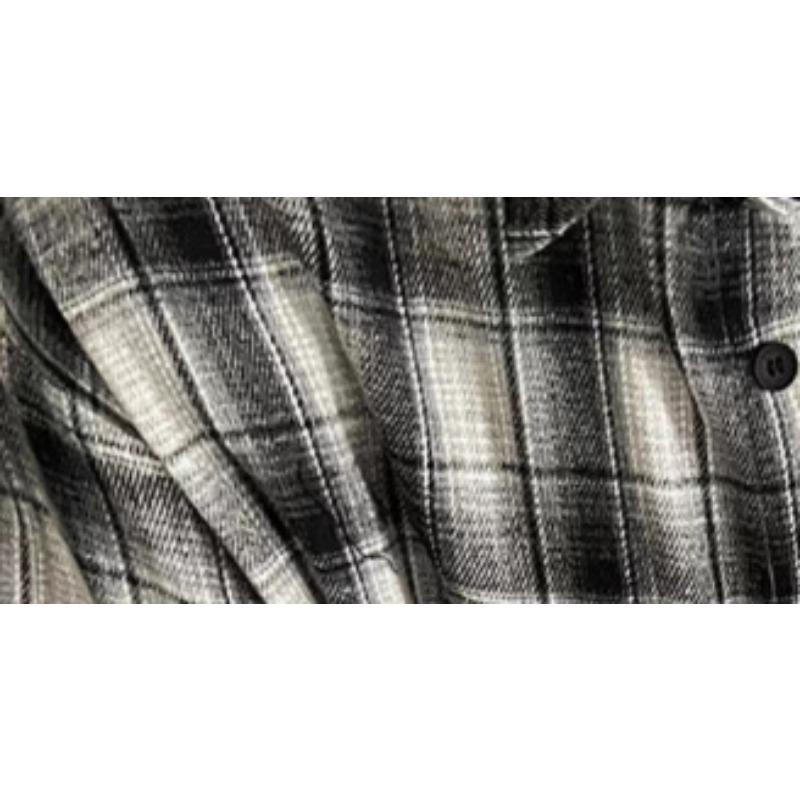 Men S Long Sleeve Plaid Shirt Casual Vintage Button Up With Pockets