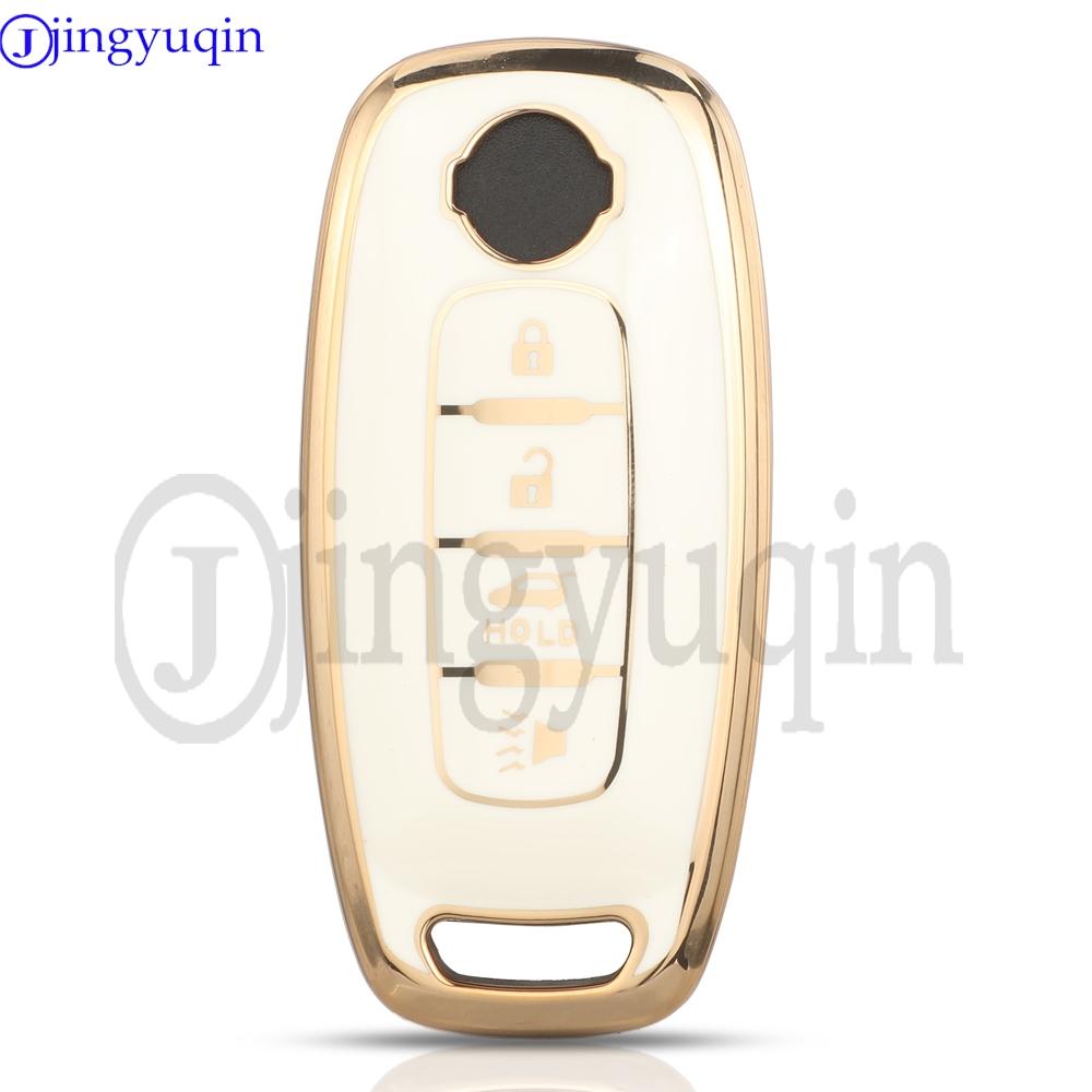 Jingyuqin Soft Tpu Car Key Case 3/4/5 Buttons For Nissan Rouge Kicks Pathfinder J12 Ariya Altima Rogue Qashqai Bluebird Sylphy