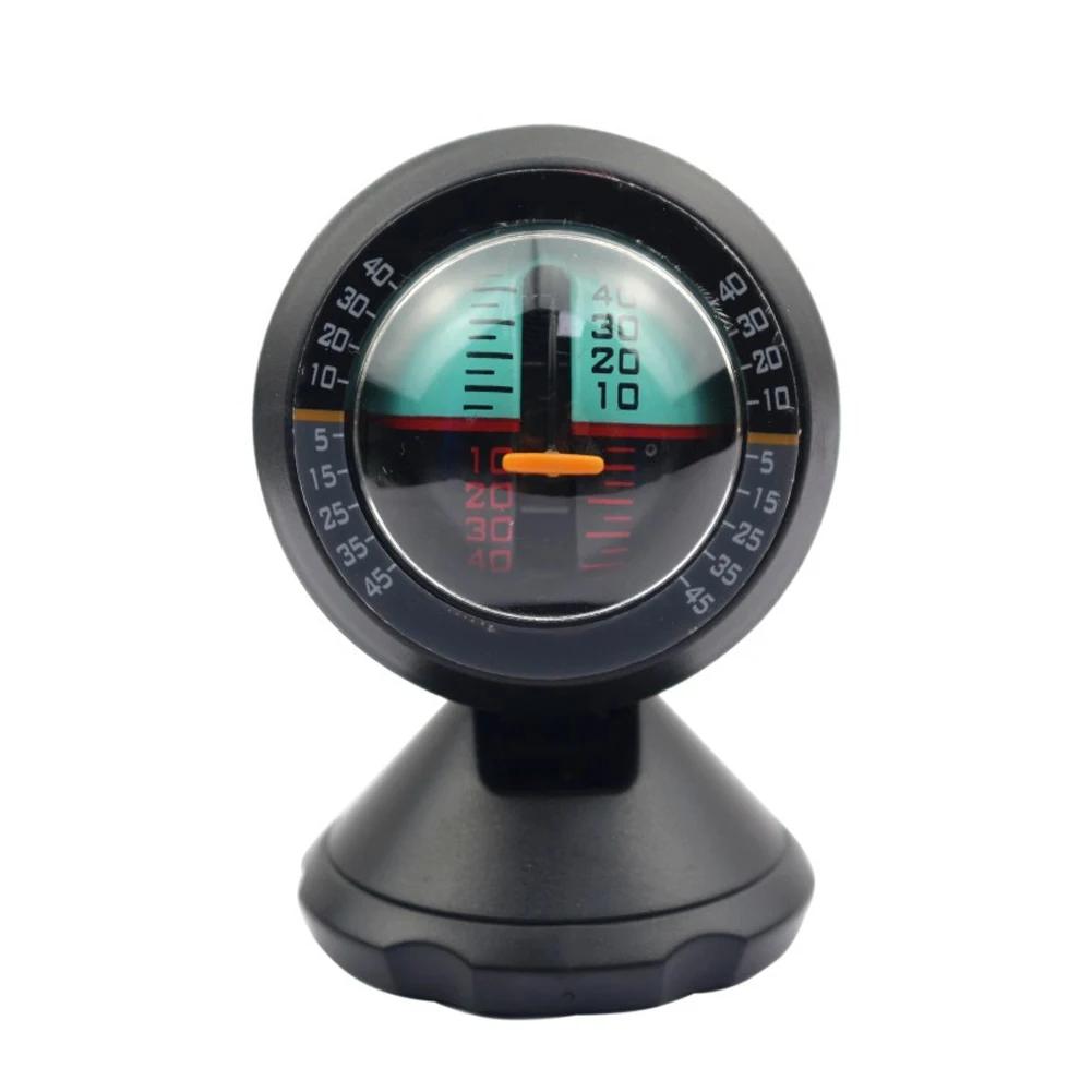 

Multifunction Car Slope Inclinometer Level Tilt Gauge Indicator Slope Meter Gradient Balancer for Outdoor Vehicle Compass чорний