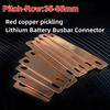 Flat Bus Bars Connector Red Copper Red Copper Pickling Busbar Red Copper Nickel Plate LiFePO4 Cell