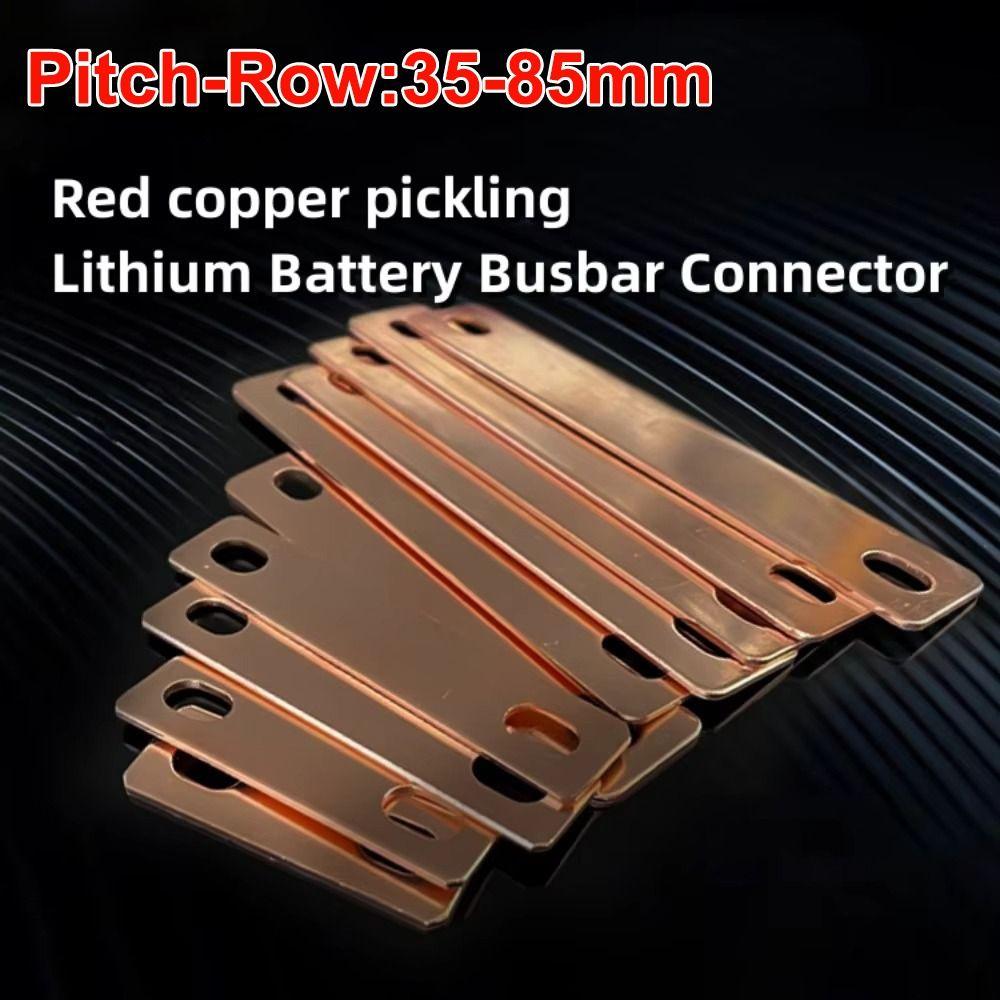 M6 screw holes Bus Bars Connector Red Copper Red Copper Pickling Busbar LiFePO4 Cell