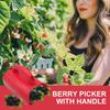 Berry Picker with Handle Pick-up Tools Berry Picker Rust Proof Fruit Harvester Blueberry Rake Ergonomic Handle