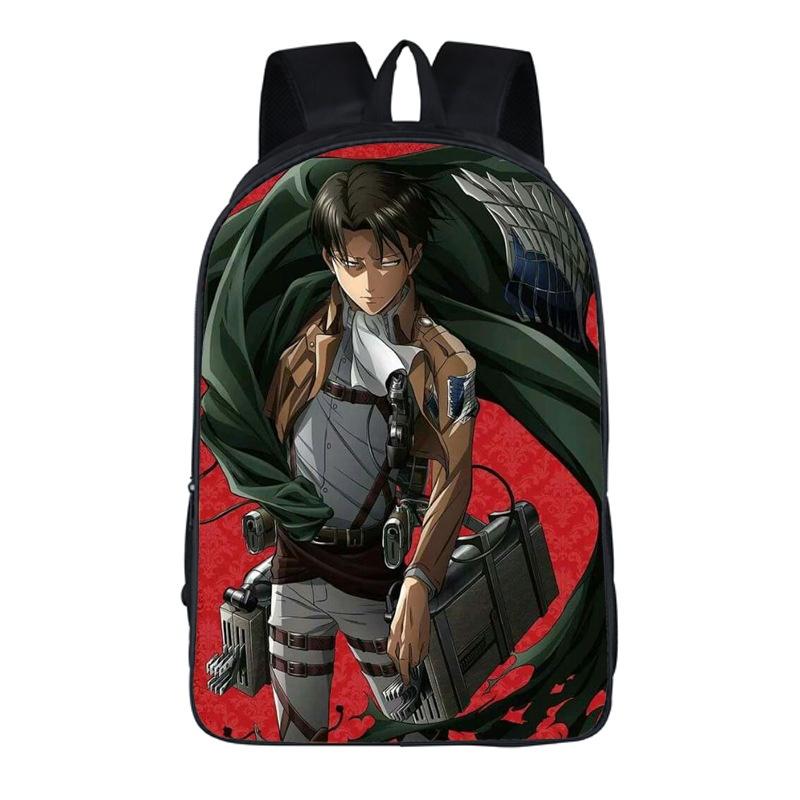 Stylish Anime Attack On Titan Zipper Backpack With Large Capacity For Students And Fans