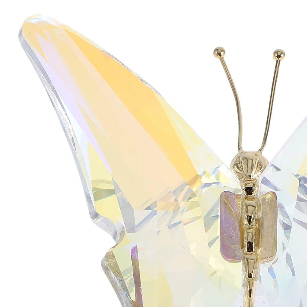 Color Butterfly Butterfly Ornaments Shimmering Finish Crystal Butterfly Craft Desk Decoration