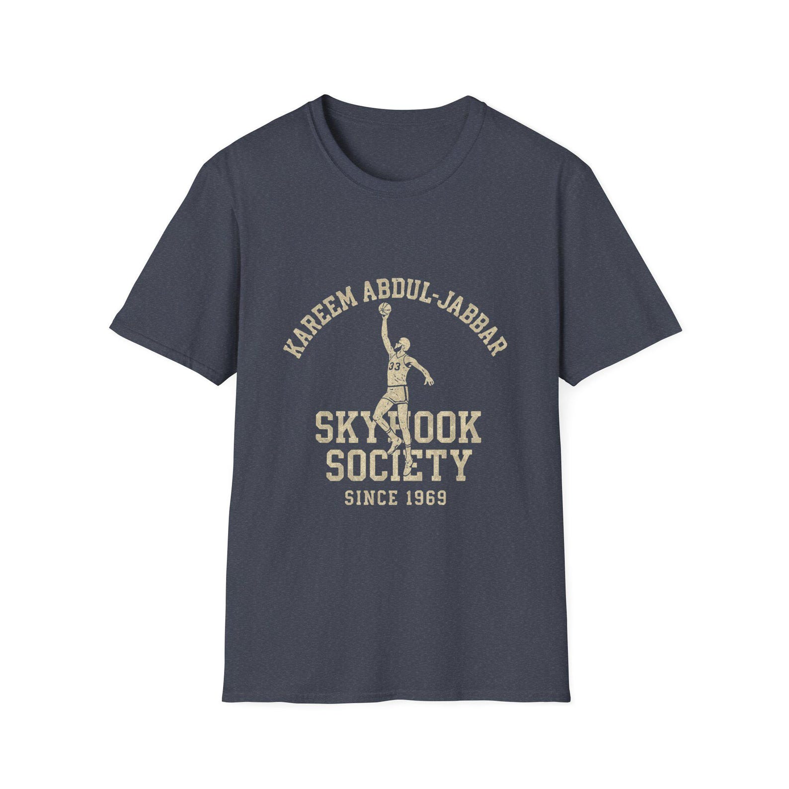 Kareem Abdul-Jabbar SkyHook T-Shirt – 70s Lakers Basketball Graphic Tee 3XL