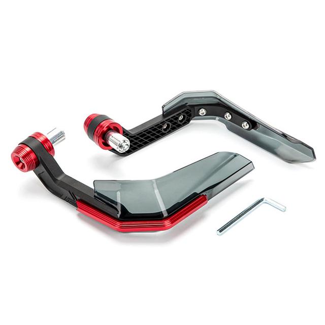 Windproof Universal 7/8" Handlebar Protectors for Motorcycle Scooter Mountain E-Bike Brake Lever Guard with Aluminum Stiffener