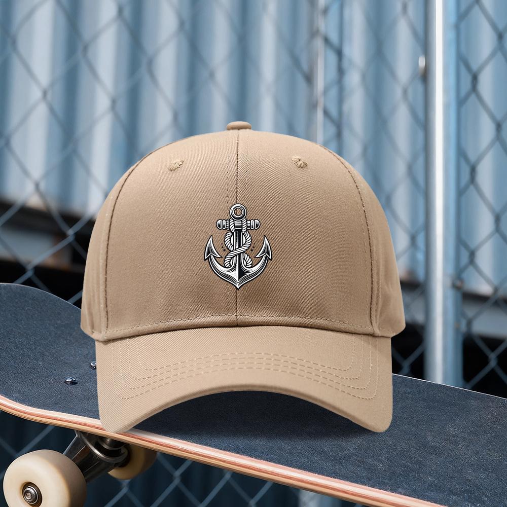 An Adjustable Cap Featuring a Vintage Anchor Print Perfect for Both Unisex And Women Who Enjoy Outdoor Sports ItS an Ideal Gift