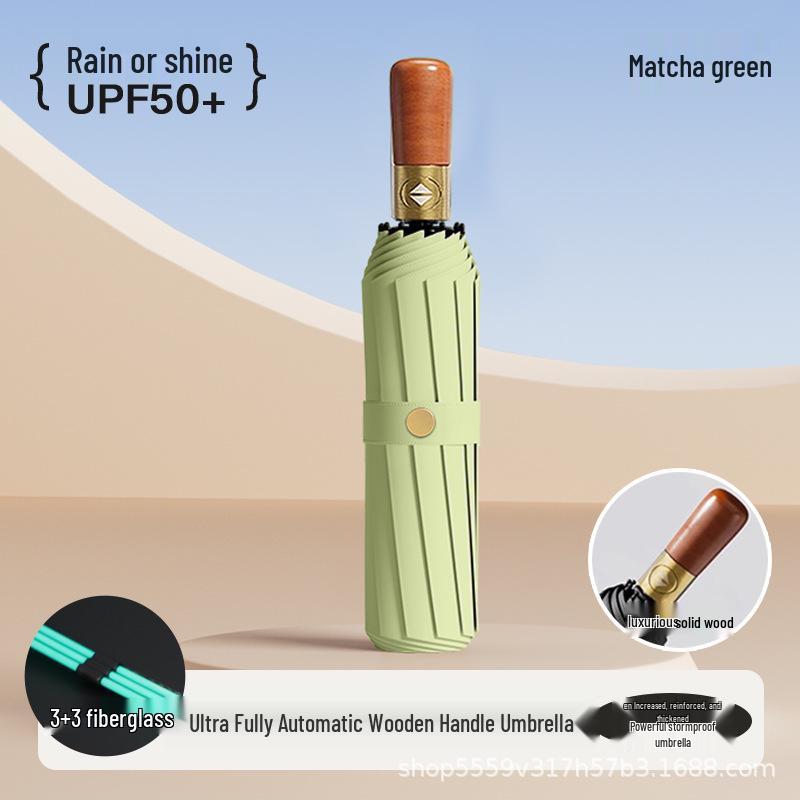 Women's UV-Protection Sun and Rain Mini Umbrella – Lightweight, Compact, Dual-Use Five-Fold Design