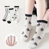 4 paar Sommer Einfarbig Mesh Baby Socken Waden Socke für Kinder Mädchen Nette Atmungsaktive Weiche Baumwolle Kinder Mädchen Socke