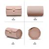 Leather Watch Roll Case for 2 Watches Wristwatch Holder with Protective Velvets Interior Timepieces Storage Container
