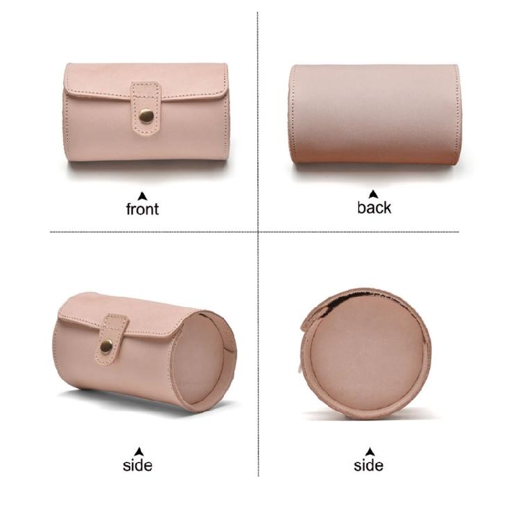Leather Watch Roll Case for 2 Watches Wristwatch Holder with Protective Velvets Interior Timepieces Storage Container