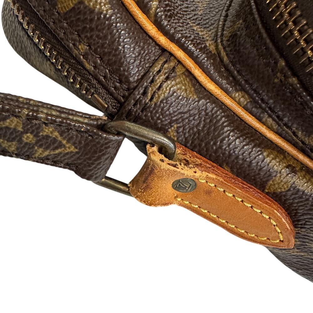 Louis Vuitton Pochette Monogram Leather Amazon Shoulder Bag Brown Leather Mens Used