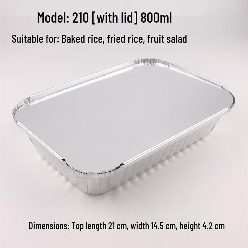 Ka Shi Cong Rectangular Aluminum Foil BBQ Trays with Lids