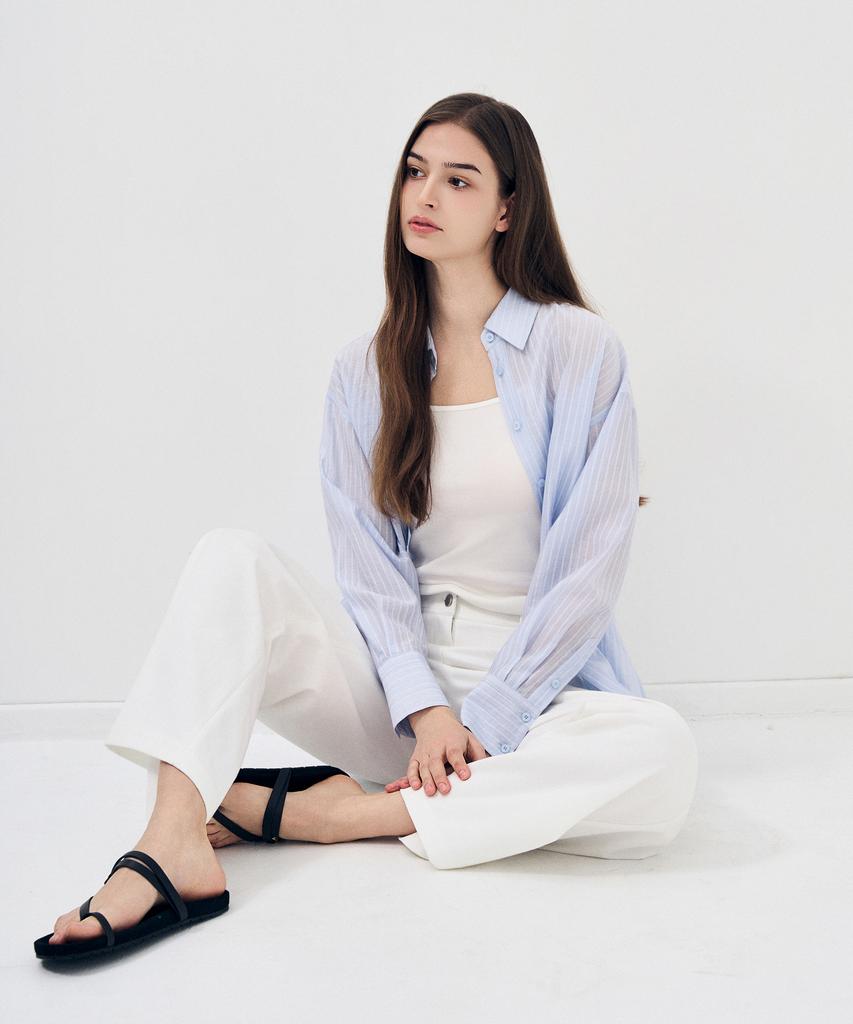 Laneonkyulleoseu Denim-Like Wide Pants_White