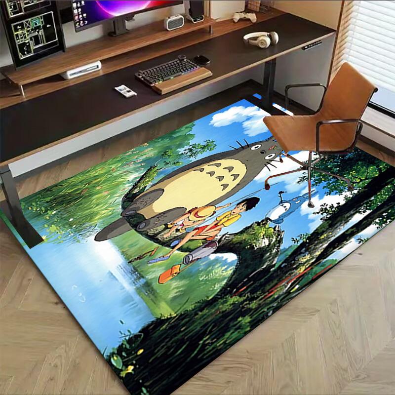 1 Stück Regentag Totoro Teppich für Spielzimmer Schlafzimmer Wohnzimmer Sofa Heimdekoration, Kinder Spielbereich Teppich Rutschfeste Bodenmatte Y72910