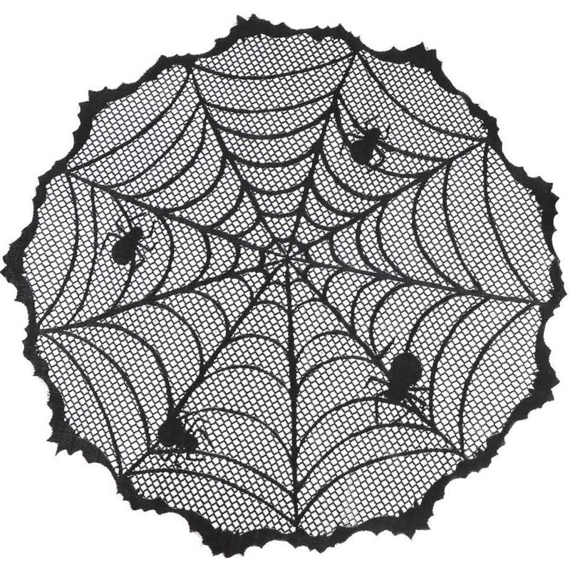 Black Lace Halloween Spiderweb Table Runner - European & American Style