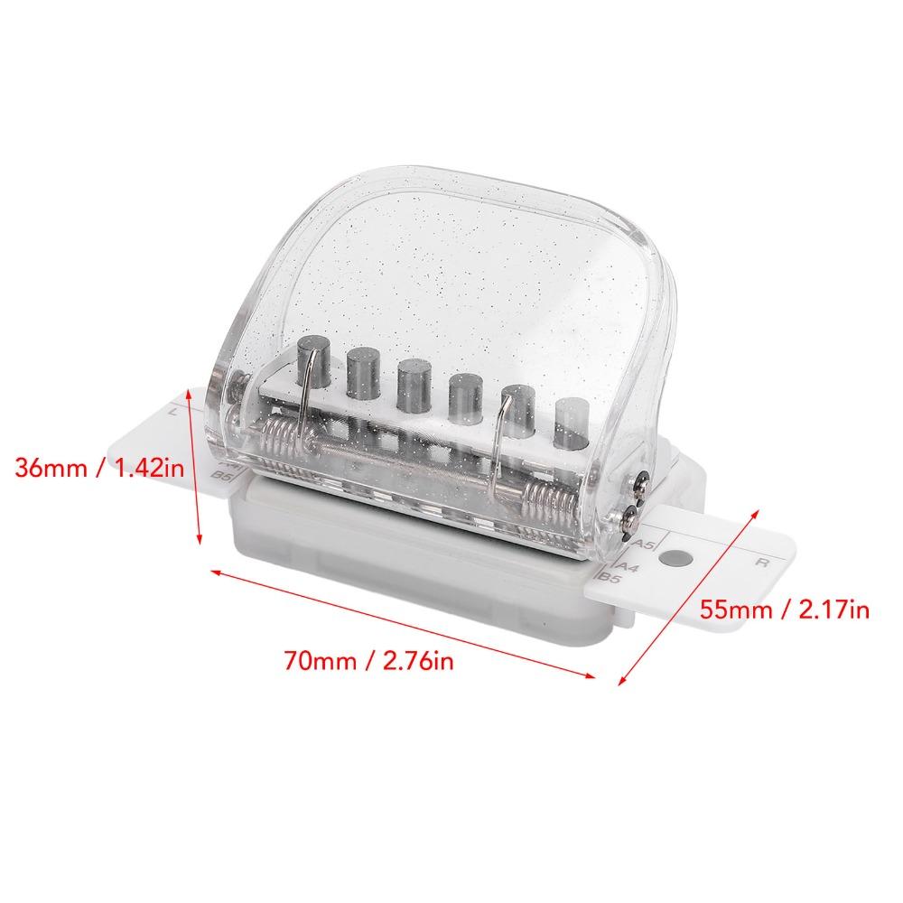 ABS 6 Hole Paper Punch Mini Size Binding Machine DIY Paper Puncher Office