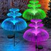 1pc Solar Jellyfish Light Decoration Outdoor Waterproof 2/3/5 Layer Optical Fiber for Pathway Outside Pathway Lawn Patio Decor