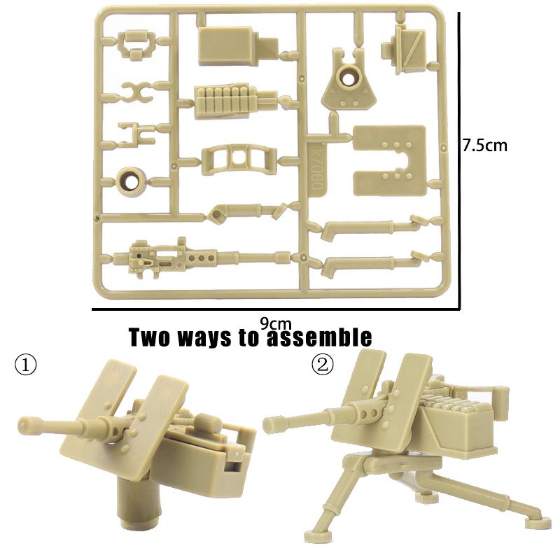 MOC Military Building Block Set Soldier Accessory Robot Dog Drone Weapon Box Pistol Gatling Gun Iron Fist Rocket Launcher Toy Gift Present