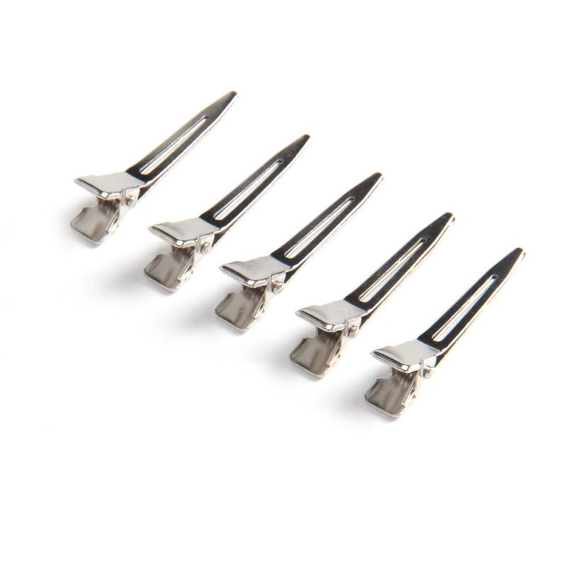 

5-30 шт. 1,77 дюйма Однозубые зажимы-уточки для пин-керл, Серебристые зажимы для секционирования волос, Металлические зажимы-аллигаторы для наращивания волос