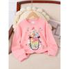 Kids Crewneck Sweatshirt, Rainbow Unicorn Bubble Tea Creative Print,Daily Casual Top for Spring & Autumn