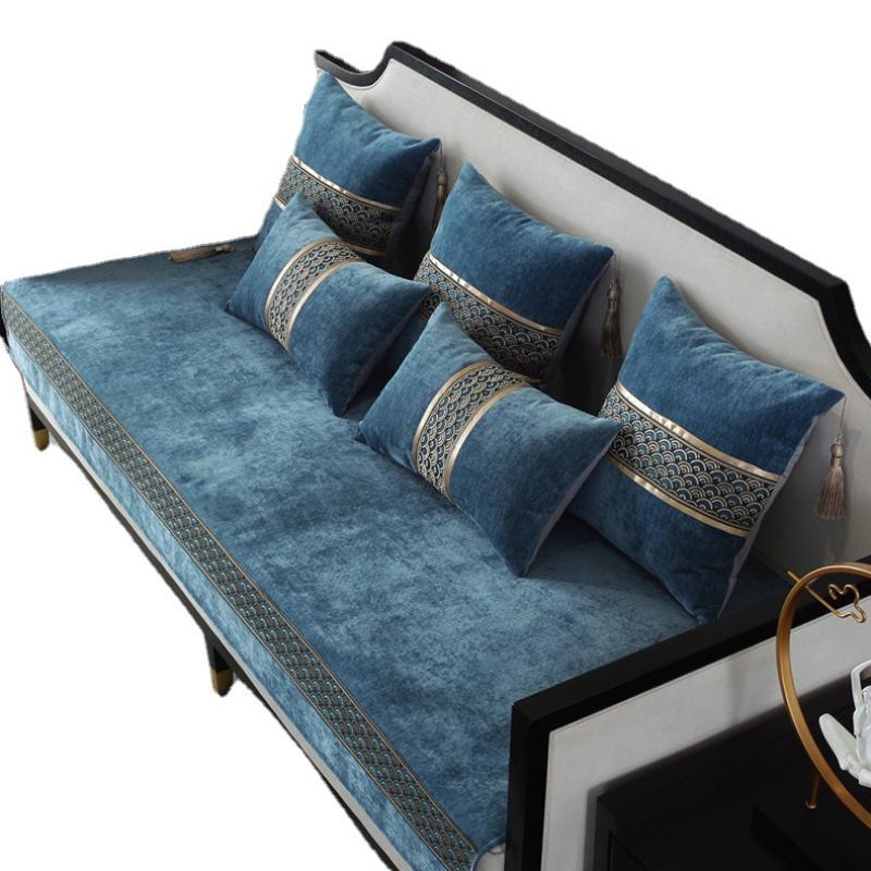 Kínai stílusú kanapé párnák sarok csúszásmentes kanapé háttámla kartámasz törölköző üléshuzat klasszikus vonal dekoráció fekvőtámasz párnaszőnyeg