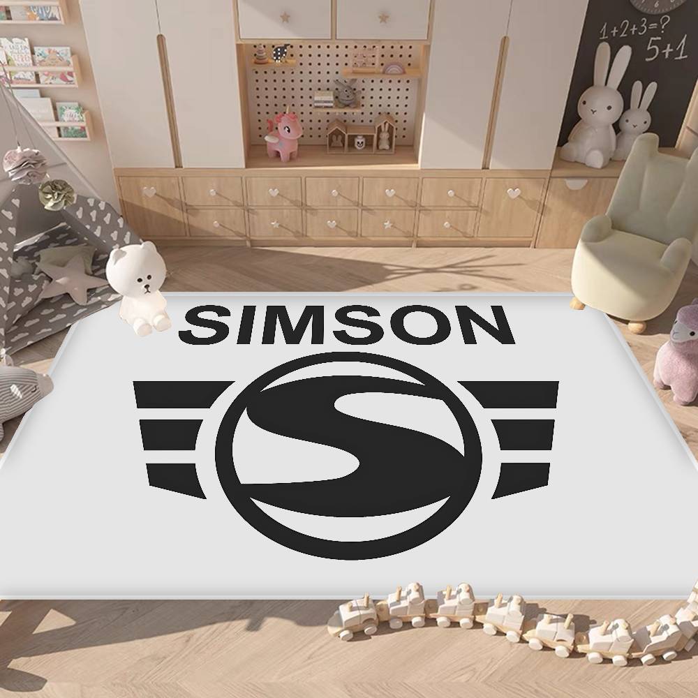 S-SimsonS LOGO Floor Mat Retro Multiple Choice Living Room Kitchen Rug Non-Slip Modern Home Decor