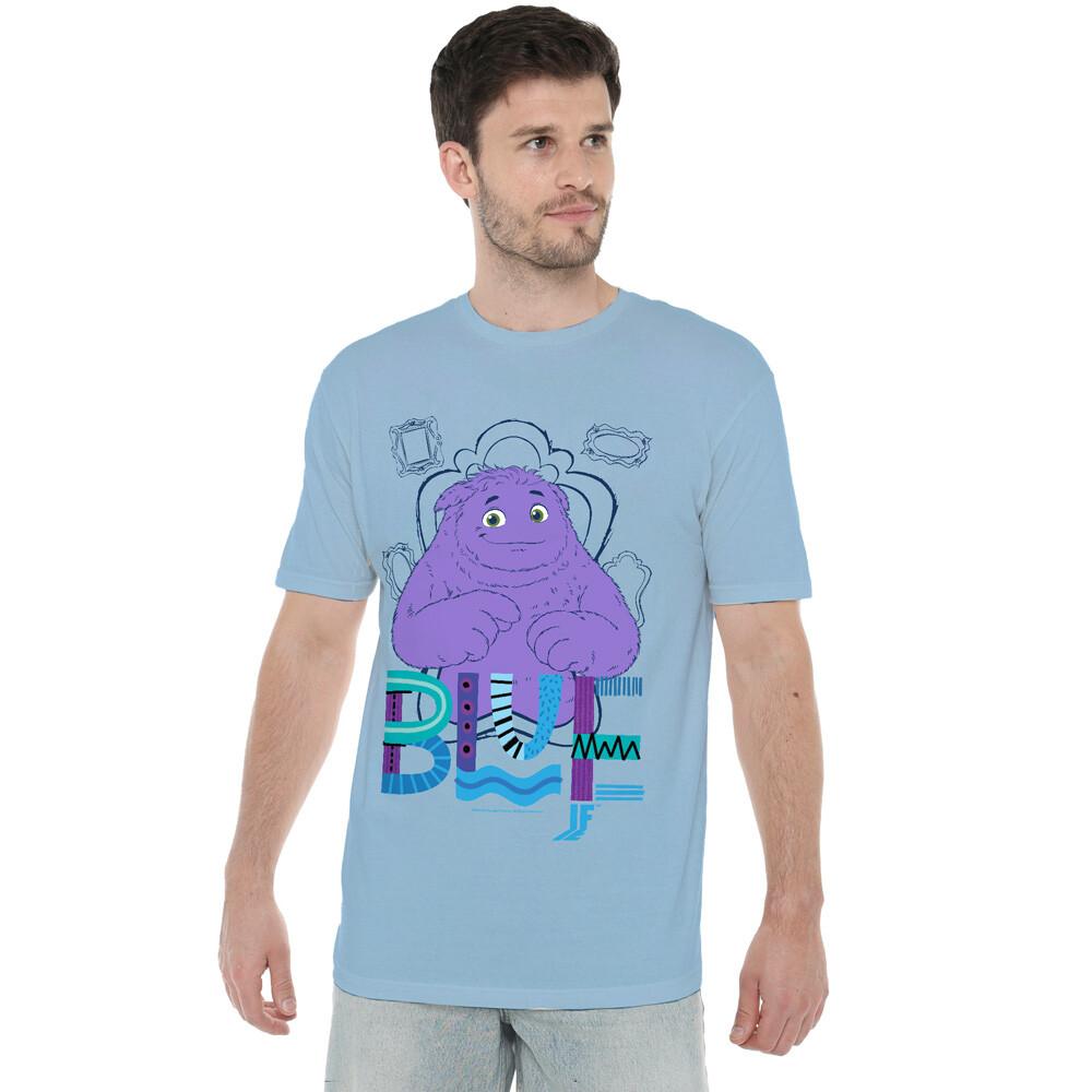 If Movie Imaginary Friends Blue Photo Frame T-Shirt, Light Blue Unisex T-Shirt S
