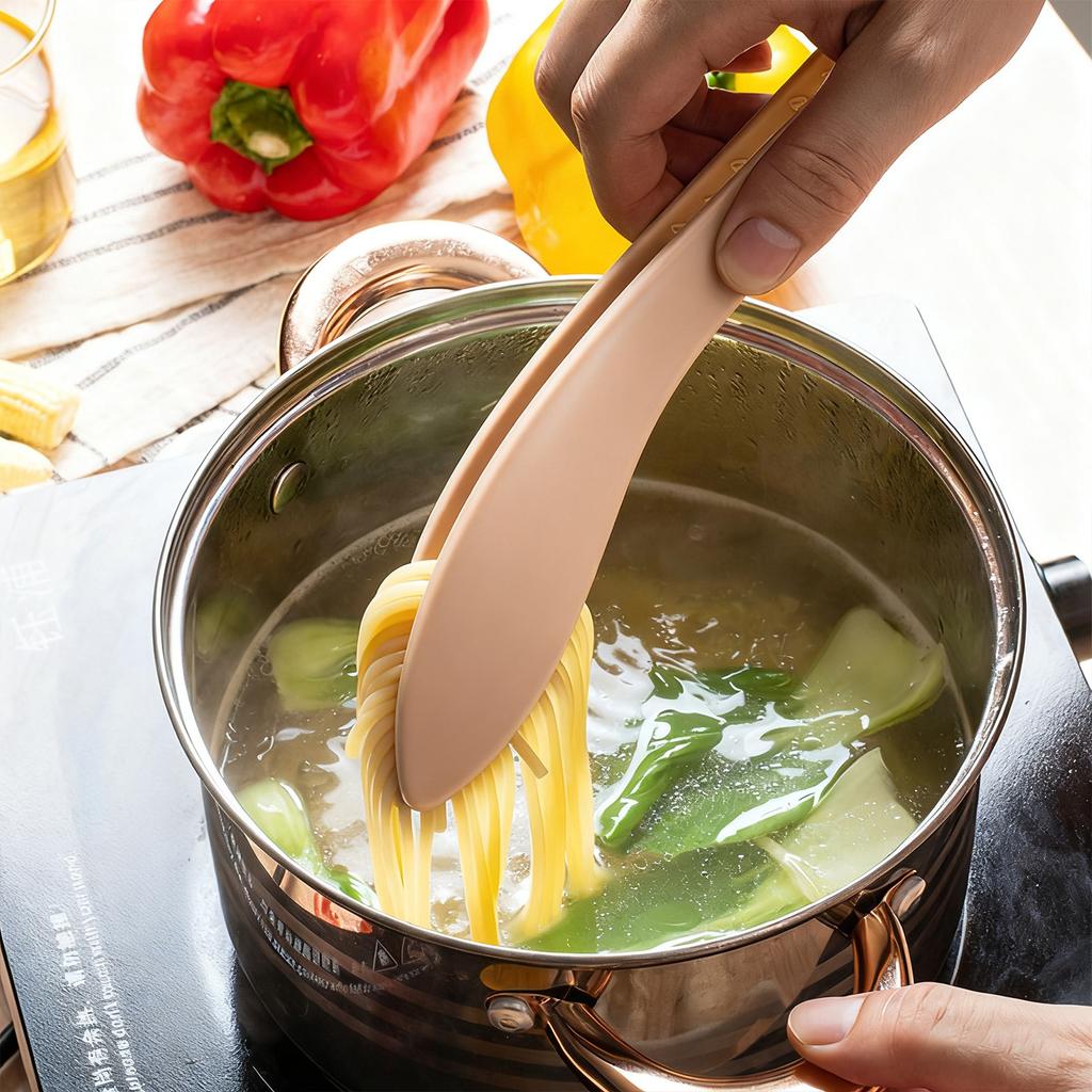 Leaf Silicone Food Tongs Non-Slip Heat Resistant for BBQ Steak Bread Kitchen Cooking