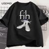 Fih Shoes Felstavat Fisk Meme T-shirt Män Kvinnor Rolig Humor T-shirt Y2k Herrdesignerkläder Casual Kortärmad Herrtoppar