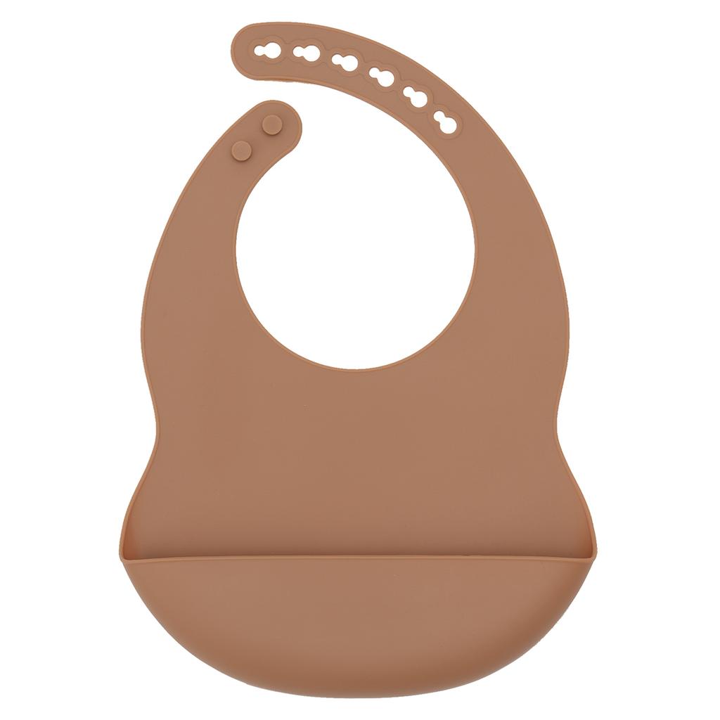 Color Kids 1PCS Silicone Baby Bib Adjustable Waterproof Feeding Bib BPA Free Soft Drool Bib Newborn Essentials Saliva Towel