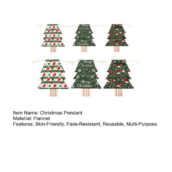 Christmas Tree Hanging Bags Shaped Drawstring Gift Bags, Xmas Treat Sacks, Holiday Pouches Candy Small Storage for Decorations Party Favors