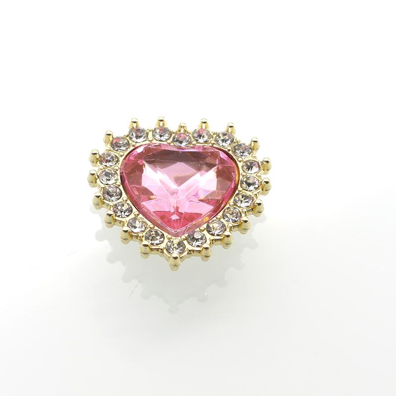10Pcs/Lot19MM New Fashion DIY Jewelry Clothing Footwear Accessories with Diamond Heart Heart Flower Plate Buckle