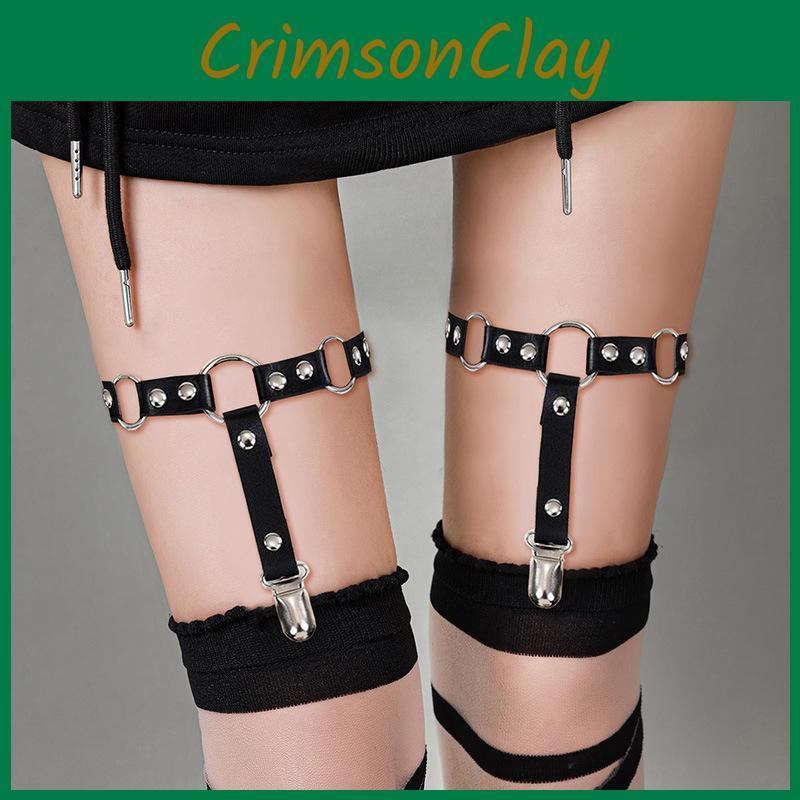 Lolita Leg Garters With Leather Material For Cute Girls And Cosplay Fashion