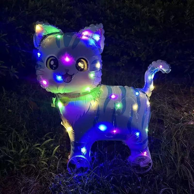 Cartoon Animal Light-Up Balloon Wheel Stroller Toys for Children