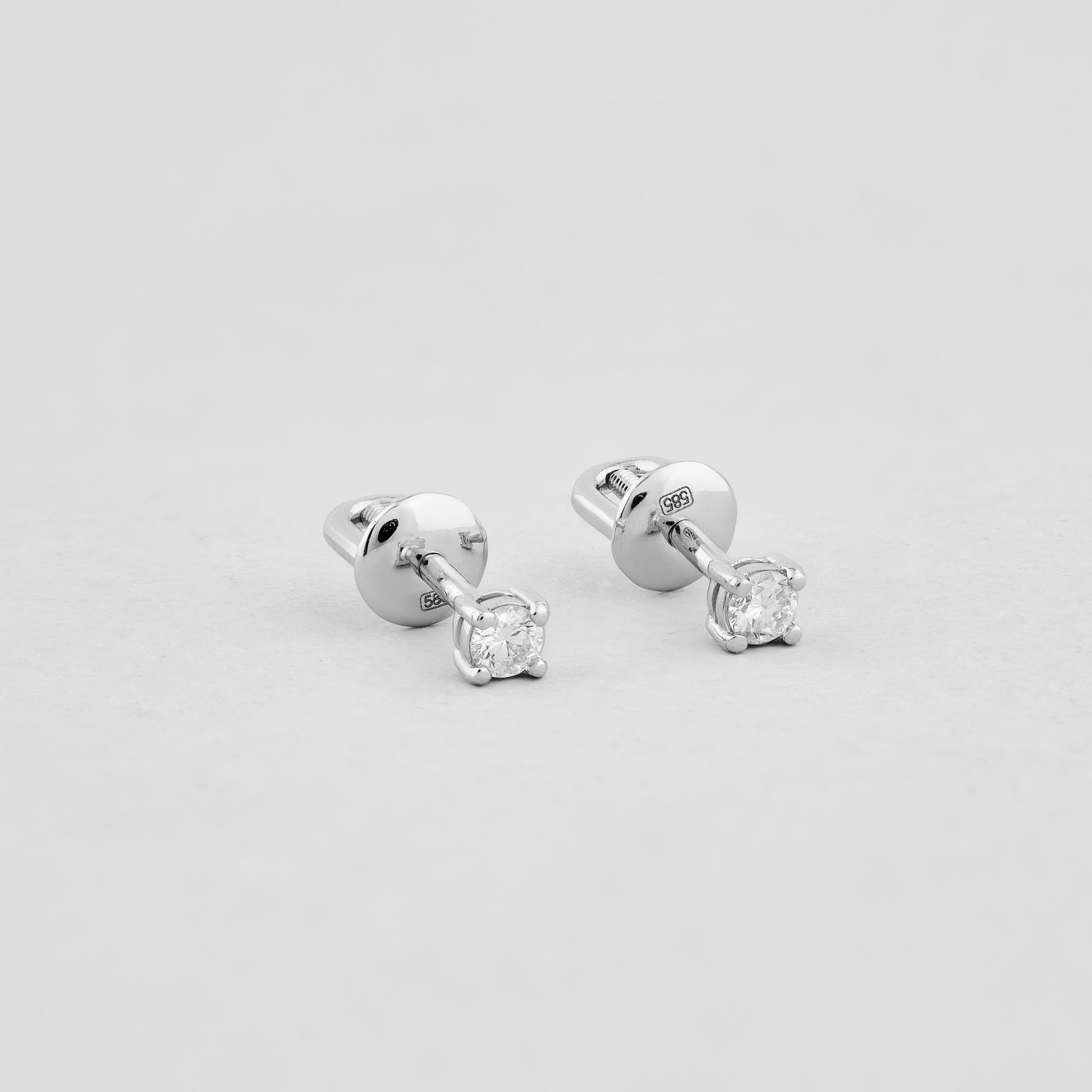 

Сережки з білого золота білий