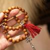 Exquisite Sandalwood Multi-strand Bracelet with Ethnic Buddhist Beads
