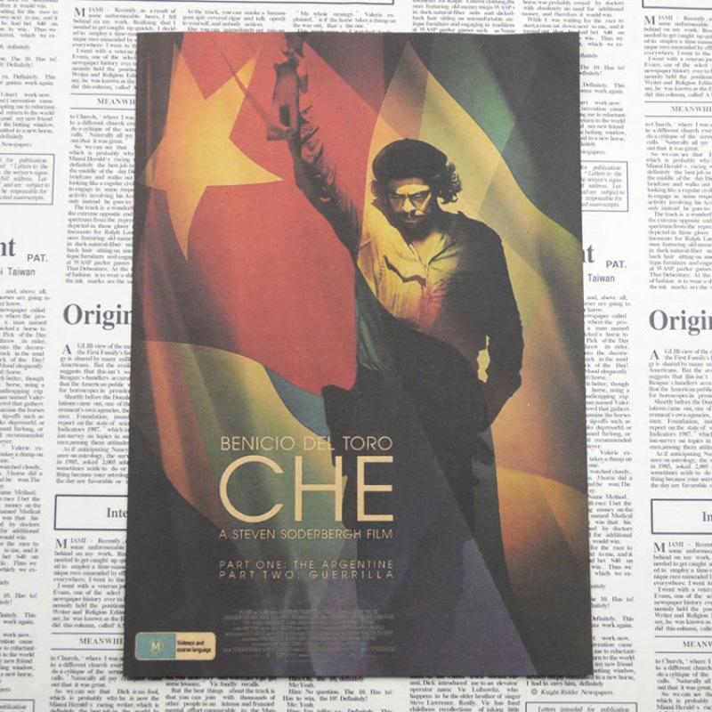 Che Guevara Red Revolution Retro Poster - Inspirational Kraft Paper Canvas for Bar Cafe Decor